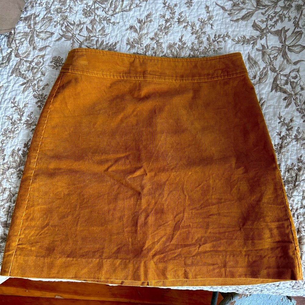J Crew size 4 corduroy yellow mini skirt